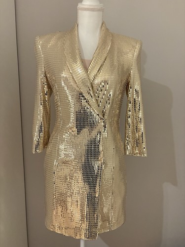 Zara blazerkleid gold - zara,