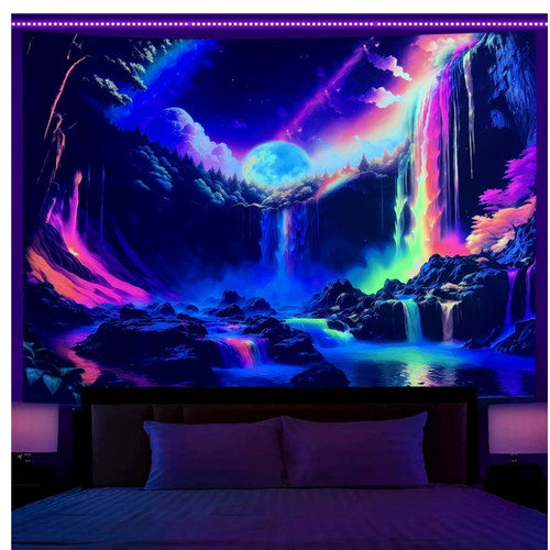 Schwarzlicht wandteppich - schwarzlicht,
