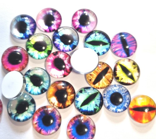 Glas cabochons 12mm rund - glas,