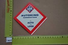 Alter Aufkleber Kino Film Video AUTOKINO Kornwestheim UFA