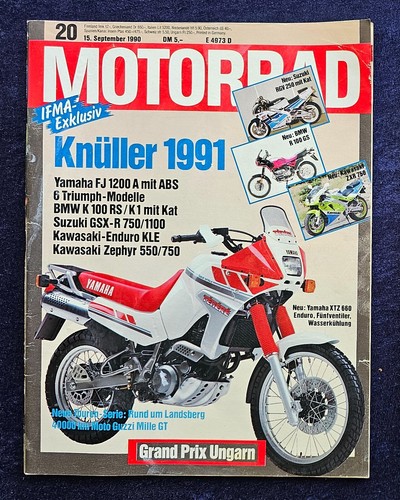Das motorrad 1990 honda - motorrad, 20/1990