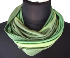 SCHLAUCHSCHAL LOOPSCHAL SEIDENJERSEY Unikat 100% reine Seide grün kreativ.atelie