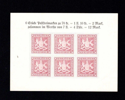 Vignette block kreuzer - block, "70