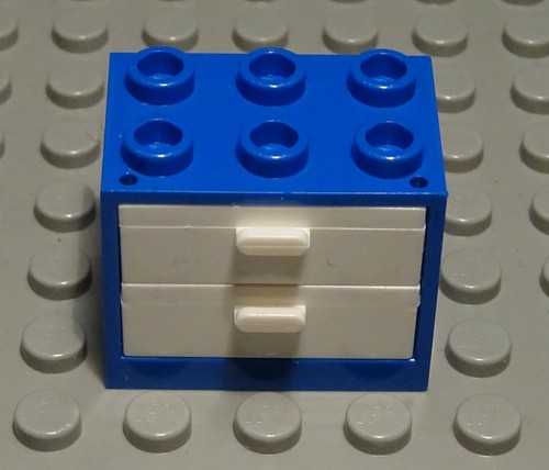 Lego schrank 2x3x2 blau - lego,