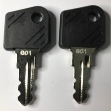 2x ZÜNDSCHLÜSSEL 801 STAPLER GABELSTAPLER HOCHHUBWAGEN AMEISE LINDE SCHLÜSSEL