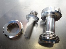 Rohrstück mit Sinterkerze DN 32 KM / DN 10 Milchgewinde 1.4301