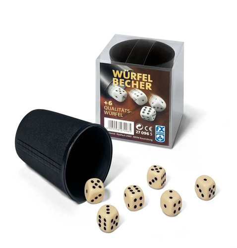 Würfelbecher und - , 6