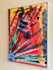 Handmade Art Handgemalte Kunst Unikat Abstrakt Bunt Acryl Mit Rahmen 70x100