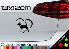 Husky Herz Aufkleber Basenji Eurasier Terrier Laika Dog Schäferhund Love 13x12cm