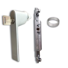 Schüco Abschl. Reparaturset Getriebe Griff Rosette silber/EV1 (DIN:Rechts/Links)