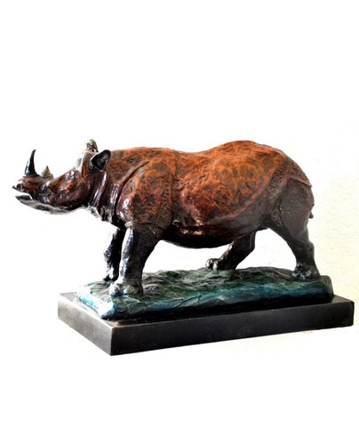 Bronze nashorn skulptur nach - bronze,