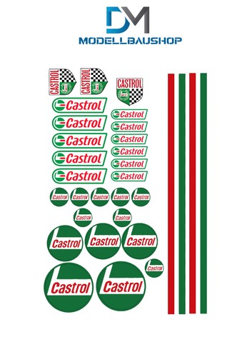 Decal sheet sticker - a4, castrol