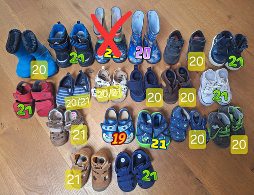 18x paar kinder gummistiefel - kinder, gummistiefel/