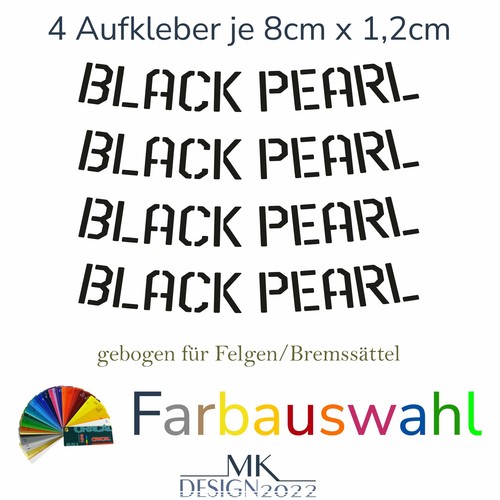 Felgenaufkleber black pearl - black,