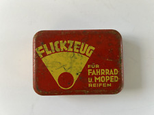 Alte Blechdose Flickzeug mit Inhalt Fahrrad Moped Reifen Vintage