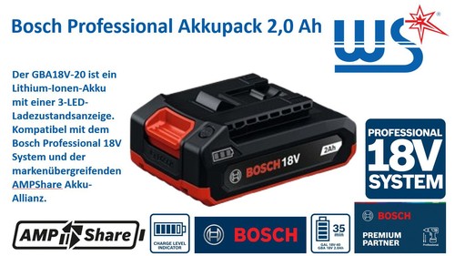 Bosch gba 0ah 18v - gba, 2.0ah