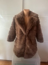 damen Fell Jacke Brau Gr M 38