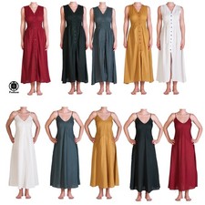 PANASIAM natur Kleid lang