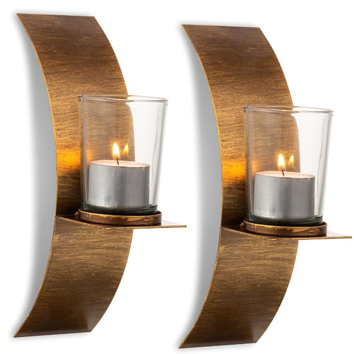 Wandkerzenhalter gold bronze - wandkerzenhalter,