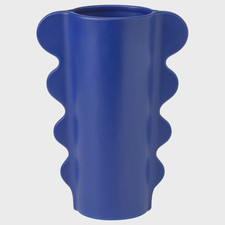 große IKEA Keramik Vase DOFTBRÄKEN,dunkelblau,28 cm hoch,Designer Mulder/VinKa