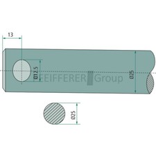 Zinken f. Mailleux gebogen