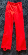 Orig. Vintage Skihose Winterhose Gr. S rot mit Keilen 70er Jahre Retro Keilhose