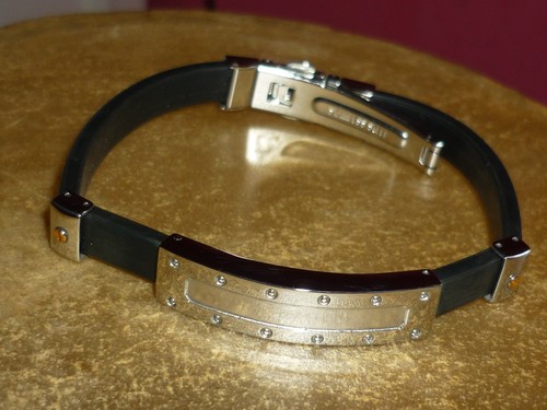 Armband edelstahl kautschuk - edelstahl,