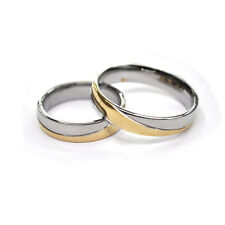Edelstahl Ringe Partnerringe Silber/gold glanz Damen Herren Trauringe Ehering
