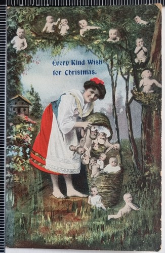 Vintage postkarte bizarre bild - postkarte,