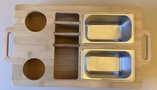 CouchBar Snackbox Serviertablett Edelstahl Snackschalen 47x27x9cm