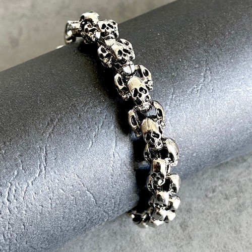 Totenkopf armband silber - totenkopf,