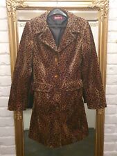 Tiger-Plüsch Mantel Blazer Leopardenmuster Animalprint, Größe S, Plüsch