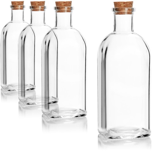 Glasflasche 500 mit - 4x,