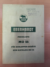 Eberhardt Preisliste MO 55 1955 Prospekt Traktor tractor brochure MK6