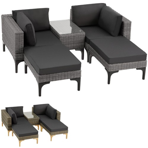 Rattan lounge set sofagarnitur - rattan,