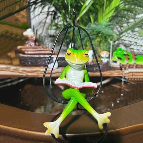 Froschfigur lesender frosch - lesender,