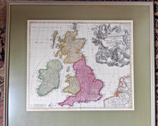 antik Kupferstich Landkarte