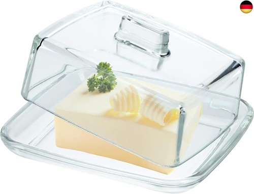 Butterdose aus glas - butterdose,