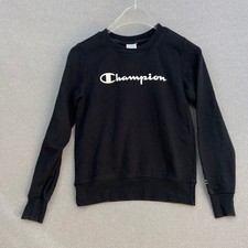 Champion Damen Pullover S Schwarz Sweater Sweatshirt Baumwolle Polyester