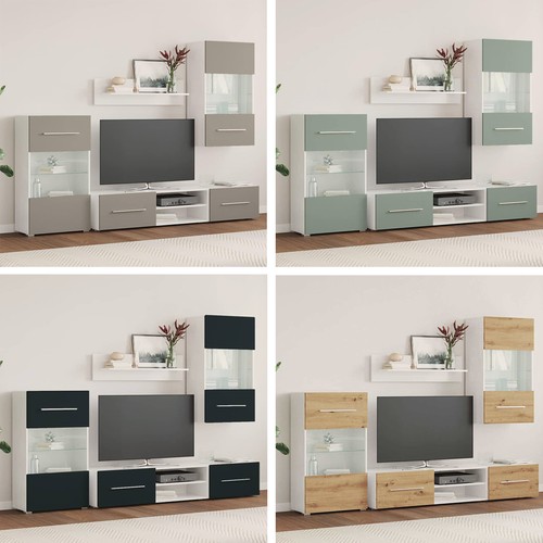 Wohnwand schrank mit led - schrank,