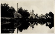 Ak Šluknov Schluckenau Region Aussig, Kirche, Vereinshaus - 4003706