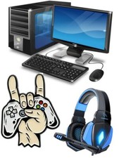 PC Essbar Computer Konsole Gamer Tortenaufleger Torte Geburstag + TEXT