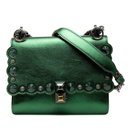 Fendi small leather scalloped - leather,
