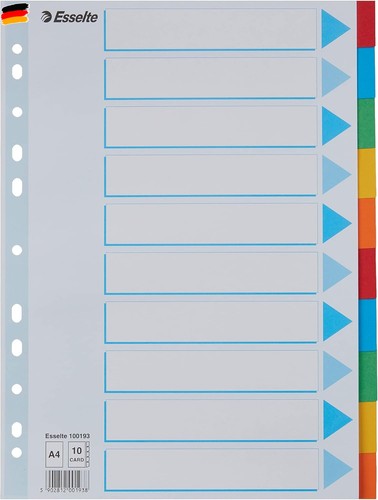 Esselte ordner register - esselte, ordner-register
