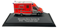 Rietze Modellauto 1:87 Sprinter 2 W906 RTW Feuerwehr Köln Köln LN 3723