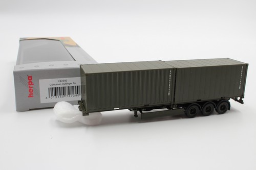 Herpa containerauflieger - containerauflieger, 2x