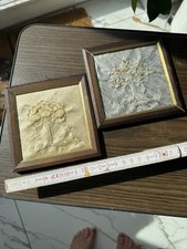 2x Bäume Handgestickt Bild