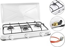Rsonic RS-3007 Gasherd 3 flammig Gas Kochplatte Camping Herd Kocher Deckel 4,8kW