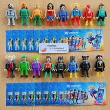 Neu PLAYMOBIL Ü-Ei Figuren DC Superhelden KOMPLETTSATZ alle 16 Figuren +alle BPZ