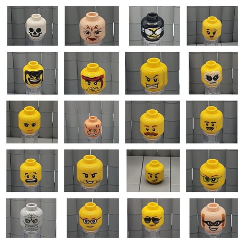 Lego kopf minifig figur - 1x,